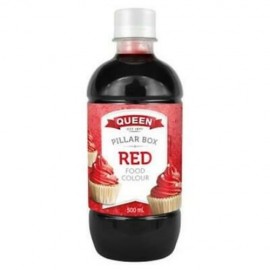 RED PILLAR BOX FOOD COLOUR LIQUID 500ML BY QUEEN 