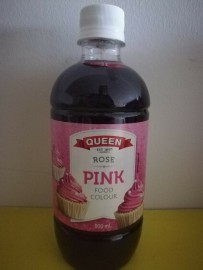 ROSE PINK FOOD COLOUR LIQUID 500ML BY QUEEN