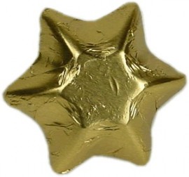 GOLD XMAS CHOCOLATE STARS 1KG